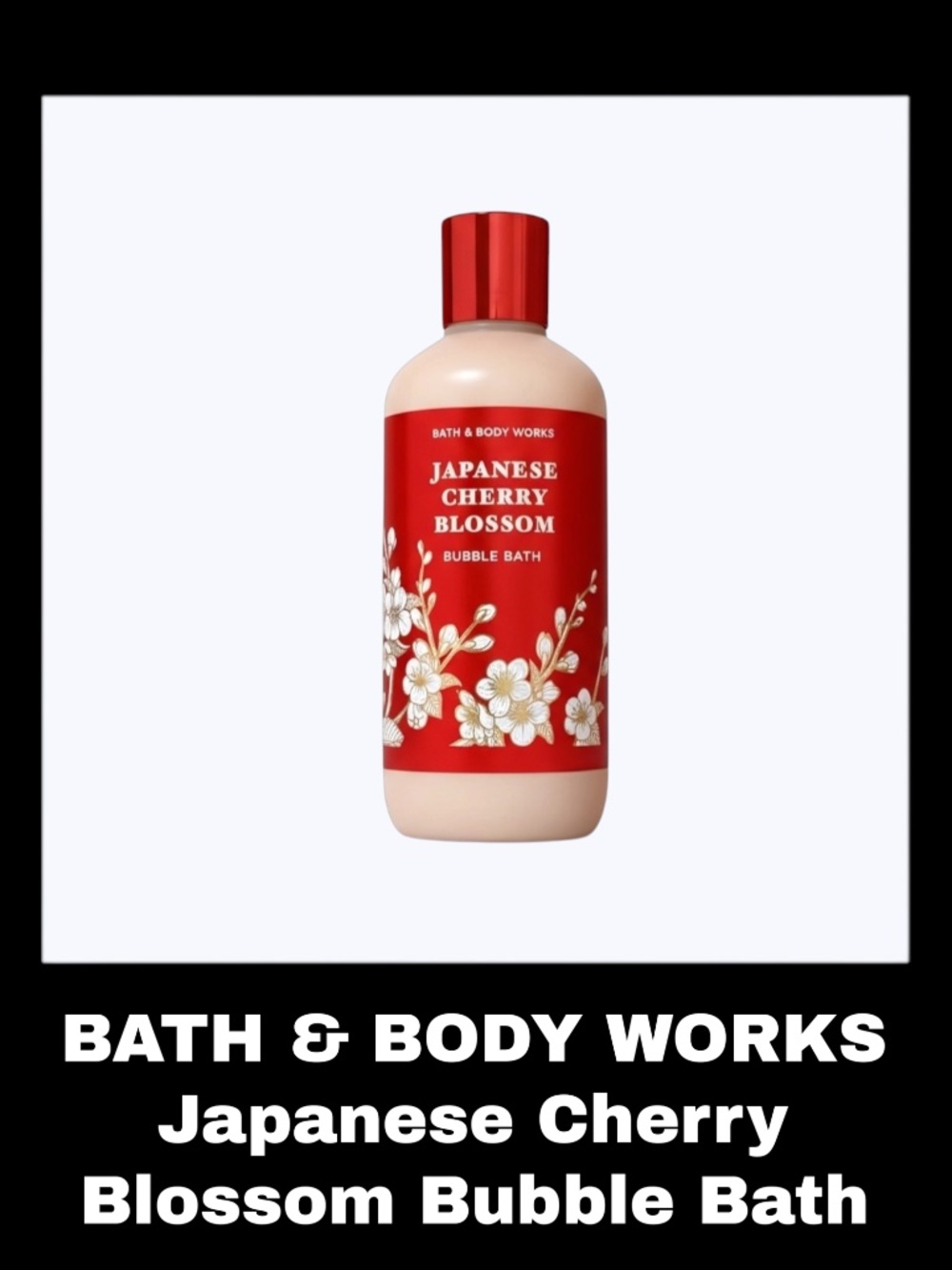 BATH & BODY WORKS Japanese Cherry Blossom 10.0 Fluid Ounces Bubble Bath